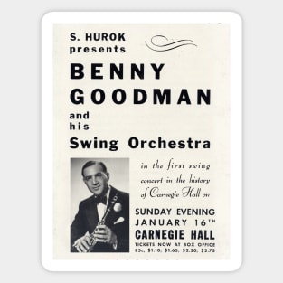 Benny Goodman - Carnegie Hall - NYC - 1938 Magnet